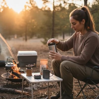 boite à café camping bivouac