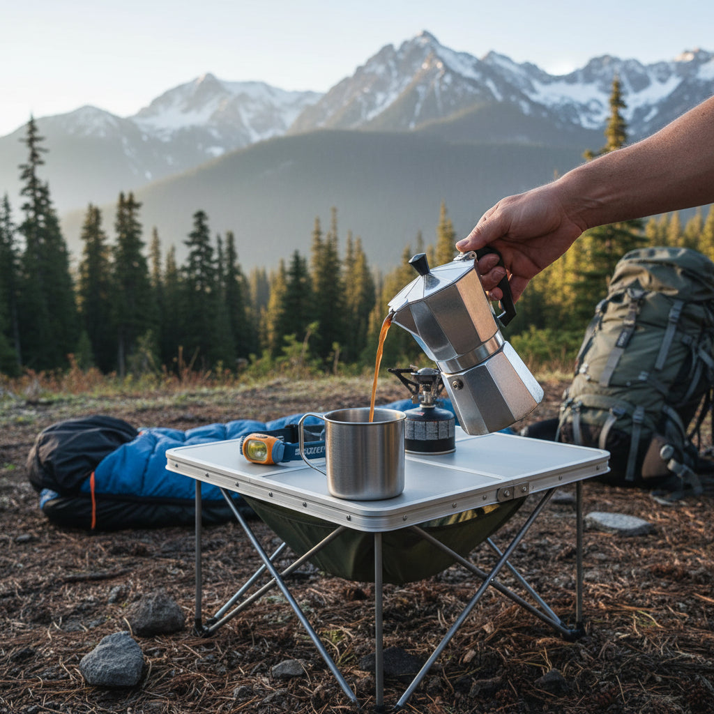cafetiere italienne induction en camping