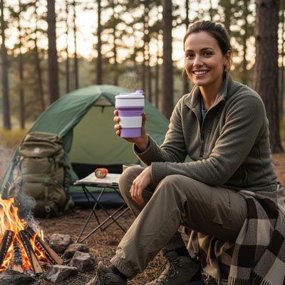 Gobelet pliable bivouac