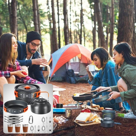 Kit casserole camping Familiale pour 3, couvert & ustensile