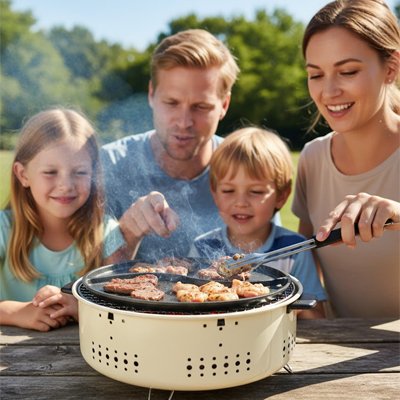 barbecue portable en famille