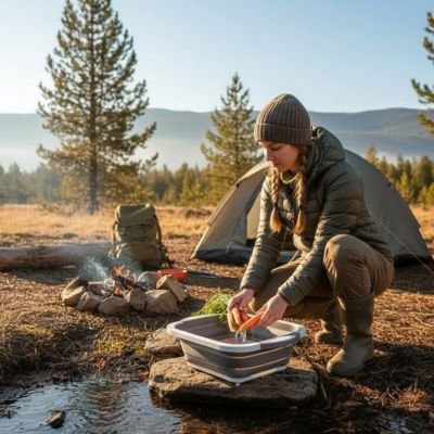 bassine pliable outdoor camping