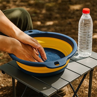 bassine pliable vaisselle camping