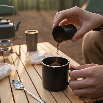 boite à café camping