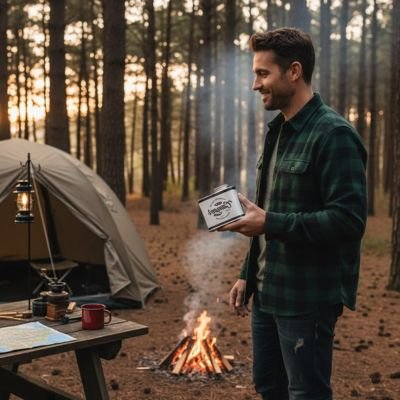 boite à café camping 