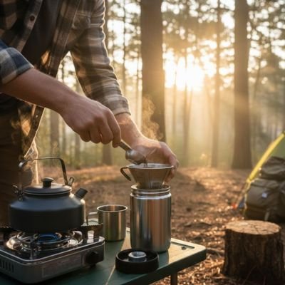 boite à café inox camping