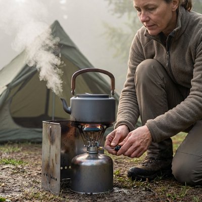 bouilloire camping, bivouac 