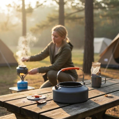 bouilloire camping vaisselle 