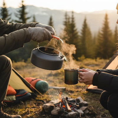 bouilloire camping eau chaude 