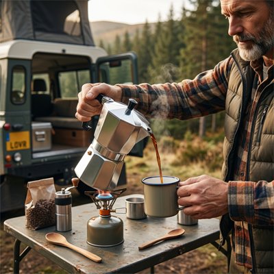 Cafetiere italienne camping-car