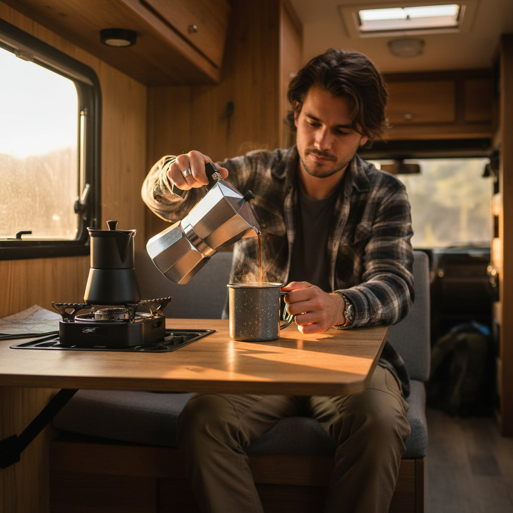 cafetière italienne en voyage