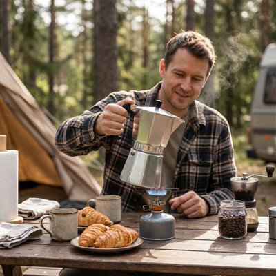 Cafetiere italienne camping