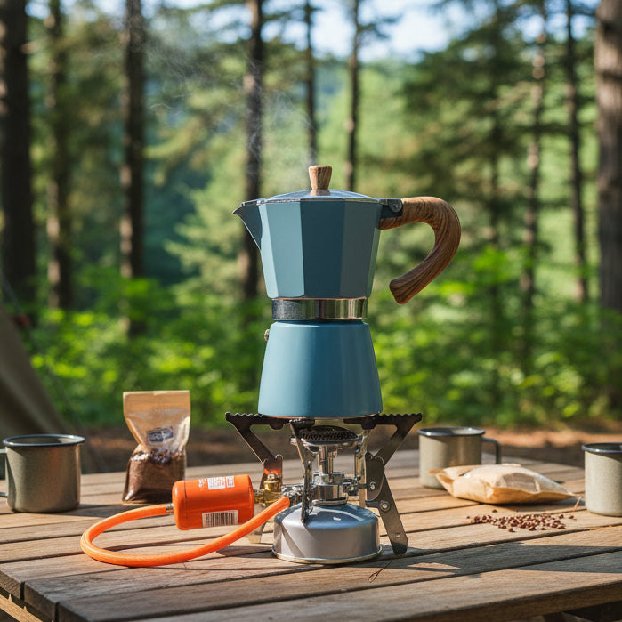 cafetiere italienne induction en camping