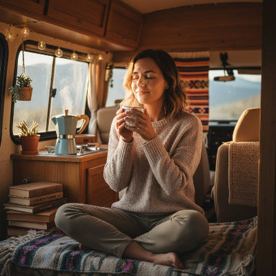 cafetiere italienne induction en camping-car 
