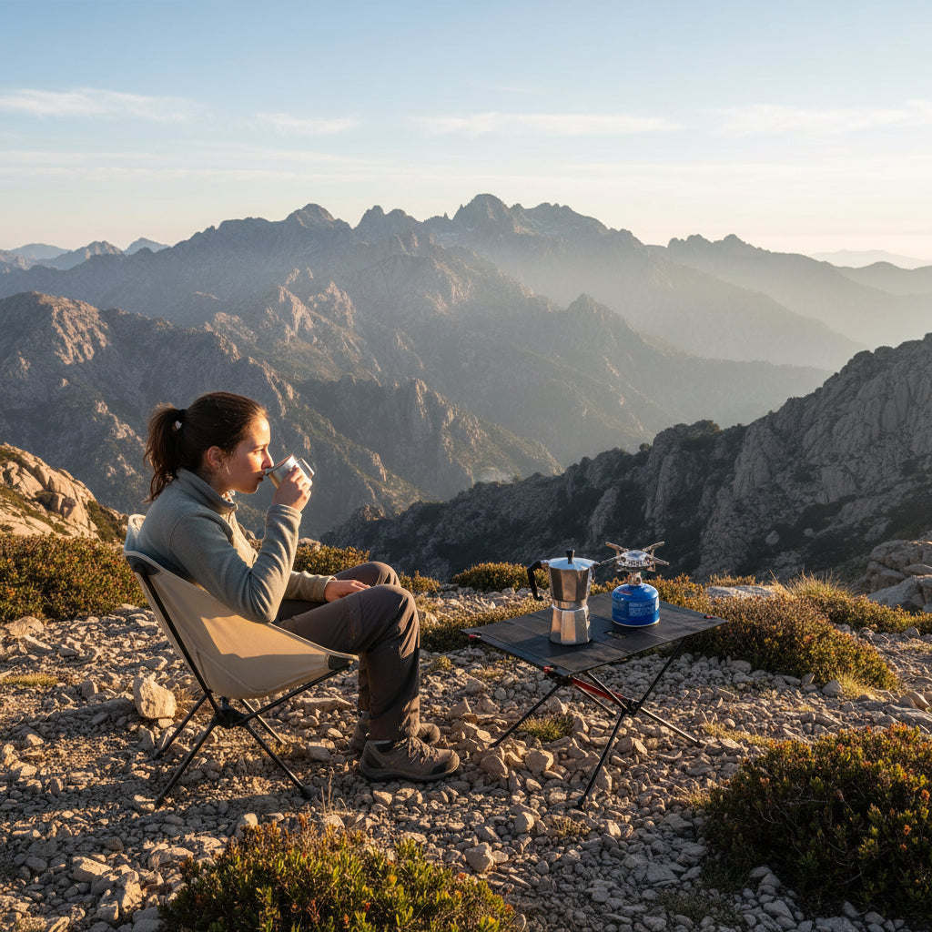 Déguster un café en nature cafetière italienne 
