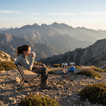 Déguster un café en nature cafetière italienne 
