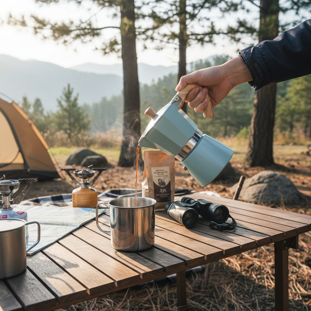 cafetiere italienne induction en camping