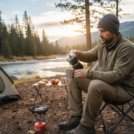 cafetiere italienne induction en camping outdoor