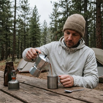 Cafetiere italienne outdoor extérieur 