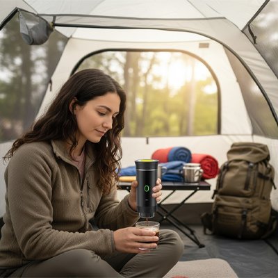 cafetiere portable​ camping-car