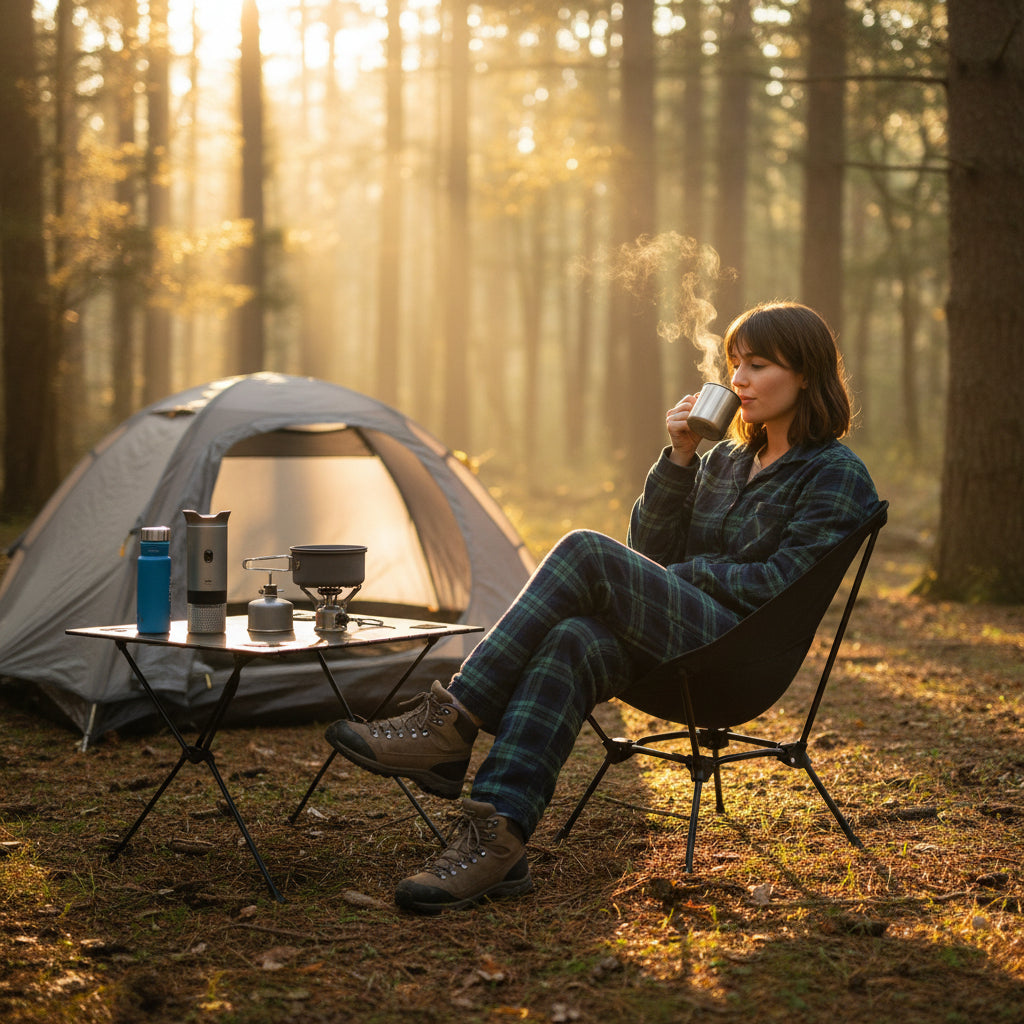 cafetiere portable en camping 