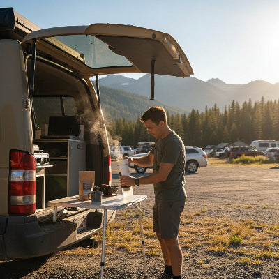 cafetière portable en nature 