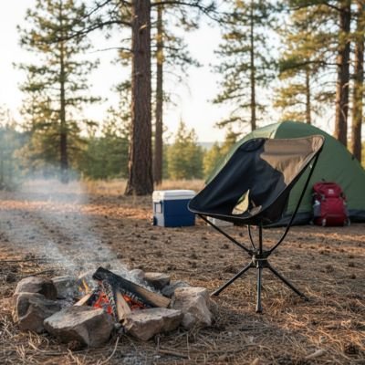 chaise camping pliante et rotative