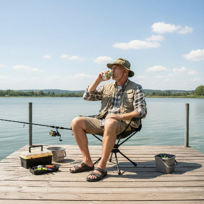 chaise camping à la pêche