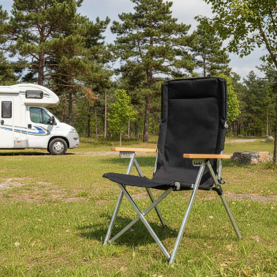 chaise pliante camping noir