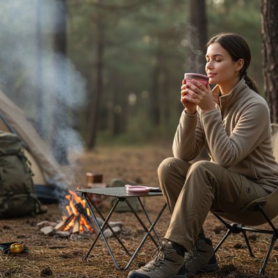 Gobelet pliable bivouac voyage 