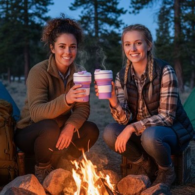 Gobelet pliable camping outdoor 