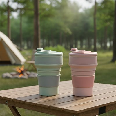 Gobelet pliable camping 