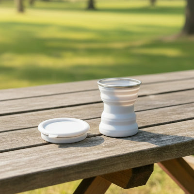 gobelet pliable gris pique-nique