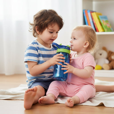 gourde enfant 480ml enfant qui partage une gourde