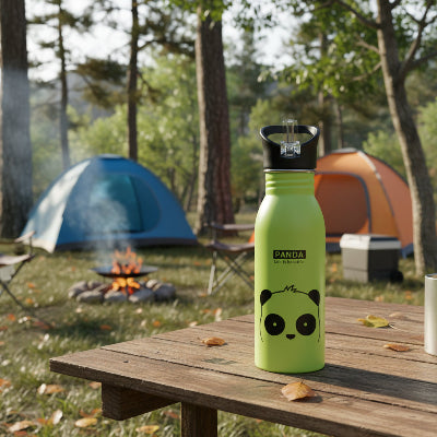 gourde enfant panda vert 50ml ml en camping