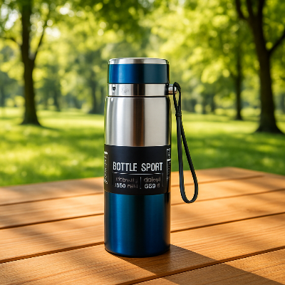 gourde isotherme 1L bleu 