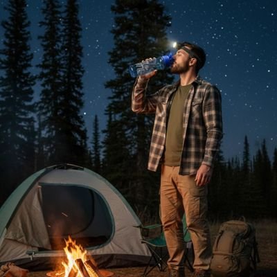 gourde plastique camping