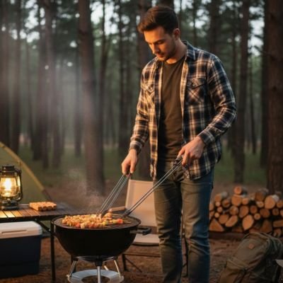 Grille barbecue ronde​ camping
