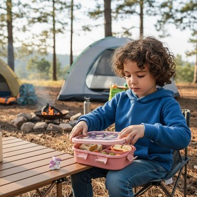 lunch box enfant camping plein air nature