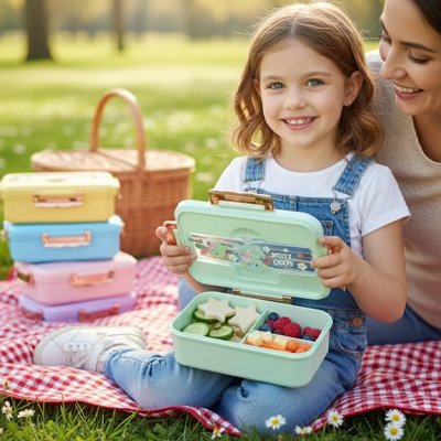 lunch box enfant vert menthe