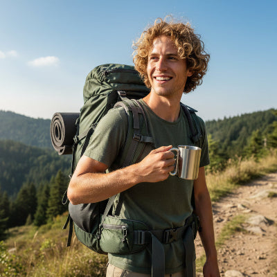mug de voyage en randonner 