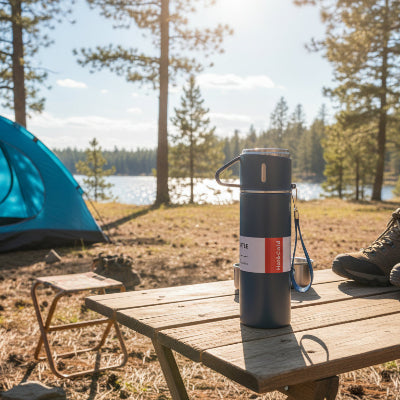 mug thermos en camping