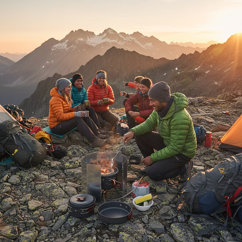 pare vent rechaud camping outdoor en hauteur