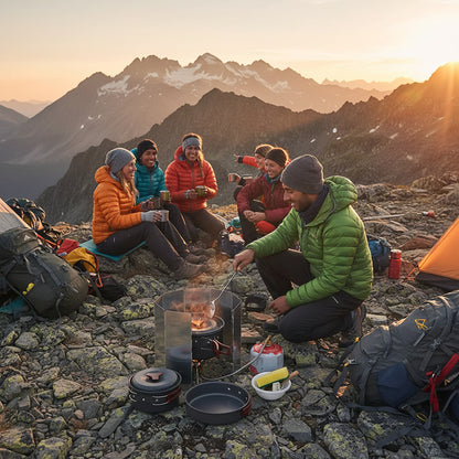 pare vent rechaud camping outdoor en hauteur