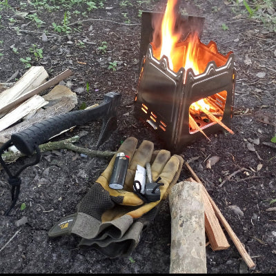 rechaud camping en action
