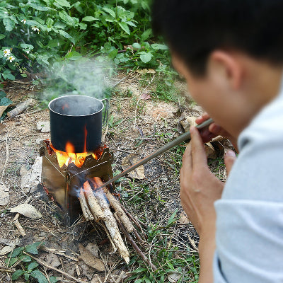 rechaud camping en action en bivouac rando expedition 