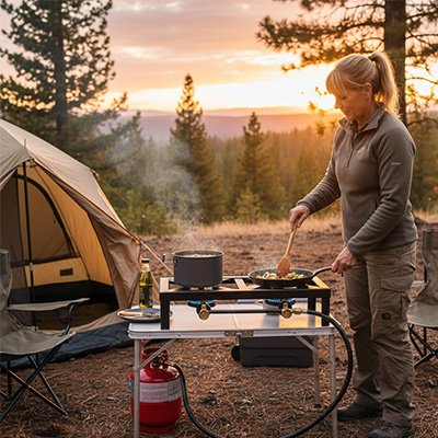 rechaud gaz  2 feux camping cuisine 