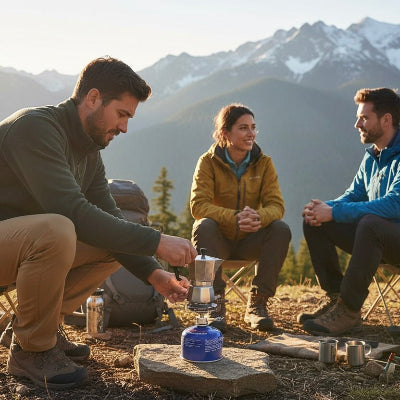Cuisiner en montagne avec rechaud gaz