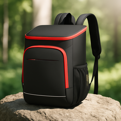 sac a dos isotherme noir rouge