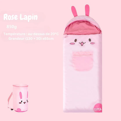 sac-de-couchage-enfant-rose